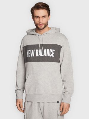 Relaxed fit džemperis New Balance pilka