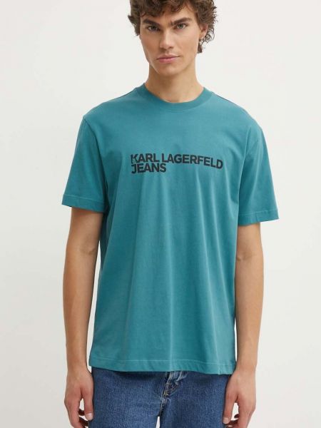 Koszulka bawełniana z nadrukiem Karl Lagerfeld Jeans