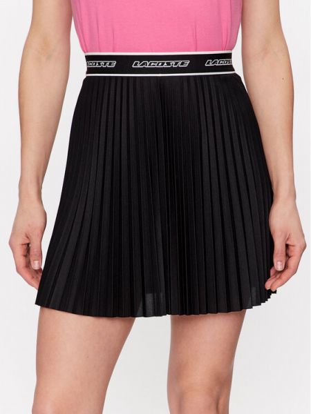Плиссированная юбка Lacoste черная