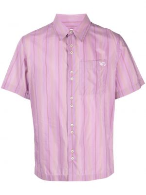 Camicia ricamata a righe Wales Bonner rosa