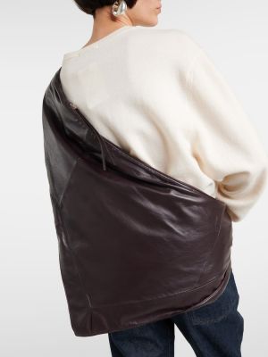 Bufanda de cuero Lemaire marrón