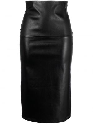 Kožená sukňa Prada čierna