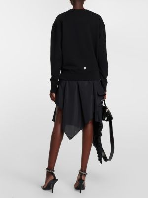 Hviezdna džerzej bavlnená mikina Givenchy čierna