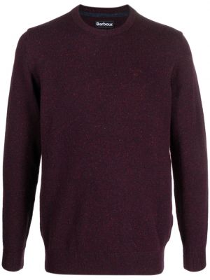 Vlnený sveter s okrúhlym výstrihom Barbour fialová
