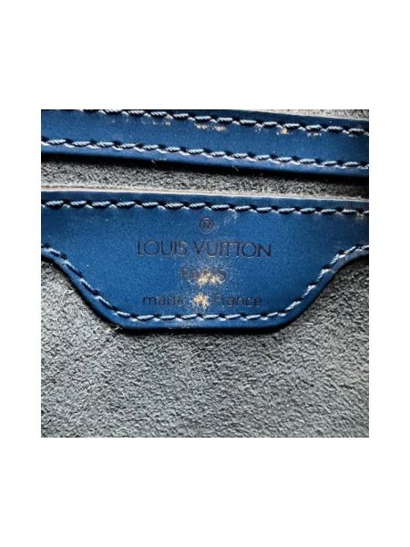 Bolsa de hombro de cuero Louis Vuitton Vintage azul