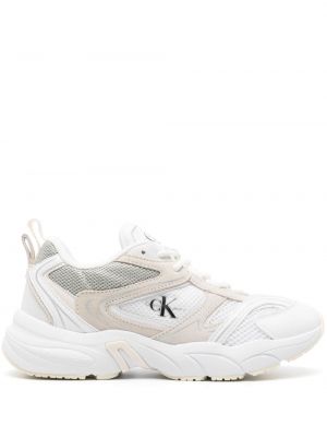 Sneakersy skórzane z siateczką Calvin Klein