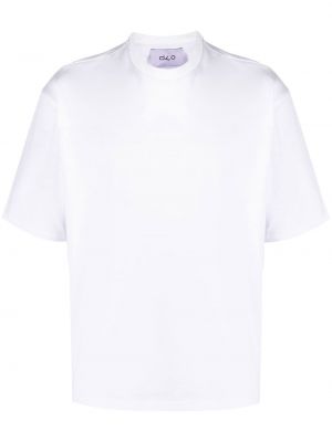 T-shirt a maniche corte con scollo tondo D4.0 bianco
