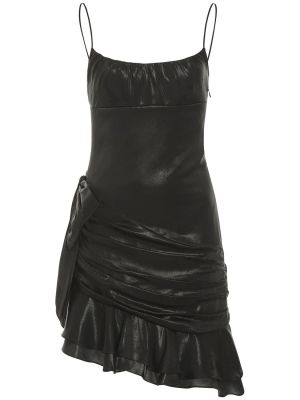 Jedwabna sukienka mini Alessandra Rich czarna