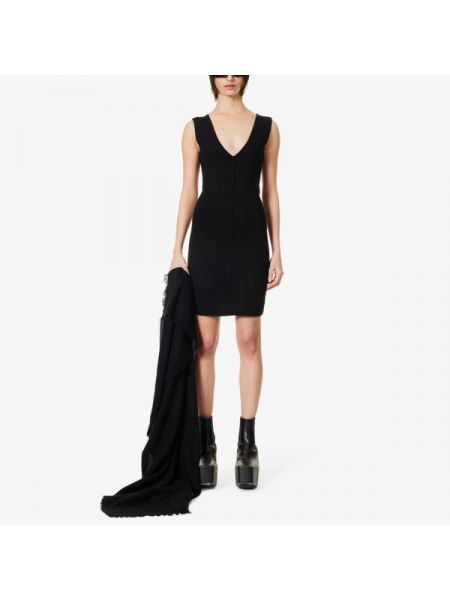 Трикотажное платье мини слим с v-образным вырезом Rick Owens черное