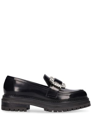 Pantofi loafer din piele Sergio Rossi negru