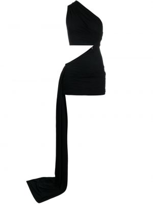 Koktejlové šaty Rick Owens Lilies černé