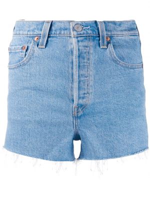 Shorts en jean effet usé Levi's bleu
