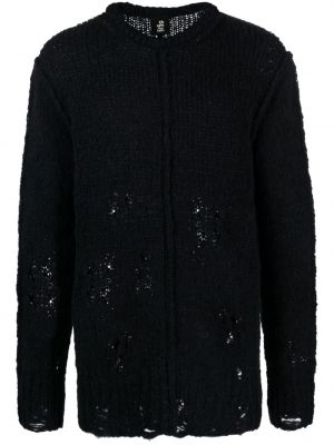 Obrabljen pulover Thom Krom črna