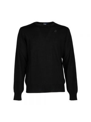 Sweter z wełny merino K-way czarny