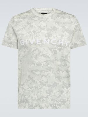 Bavlnené tričko s potlačou Givenchy sivá
