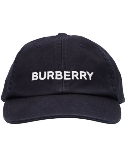 Памучна шапка с козирки с протрити краища Burberry