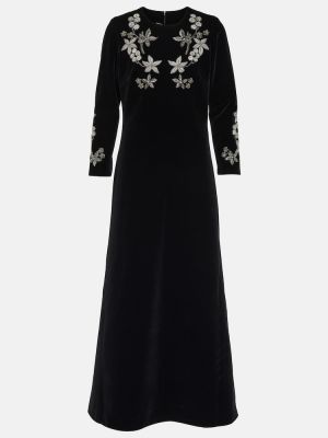 Aksamitna sukienka midi Dodo Bar Or czarna