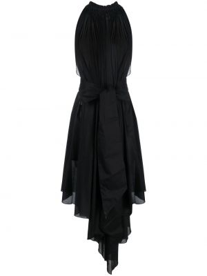 Вечерна рокля без ръкави с драперии Alexandre Vauthier черно