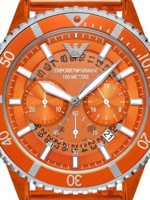 Zegarek Emporio Armani pomarańczowy