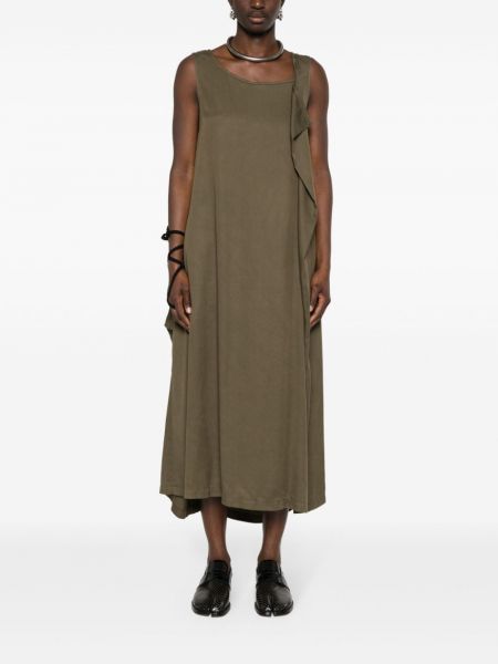 Sukienka długa bez rękawów z dekoltem w serek Yohji Yamamoto