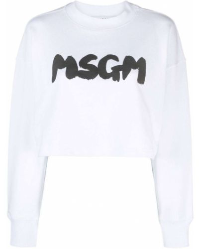 Trykt sweatshirt Msgm hvit