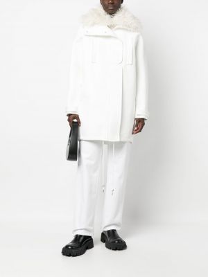 Manteau de fourrure oversize Courrèges blanc