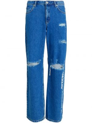 Τζιν σε φαρδιά γραμμή Karl Lagerfeld Jeans μπλε