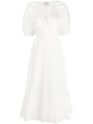 Pamučna midi haljina Forte_forte bijela