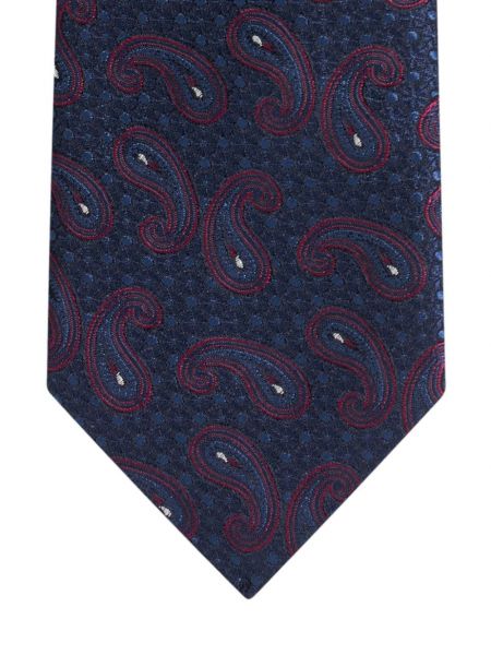 Seiden krawatte mit print mit paisleymuster Etro blau
