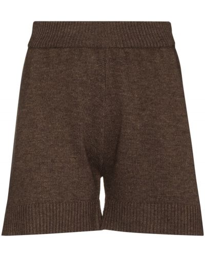 Pantalones cortos de punto Frankie Shop marrón
