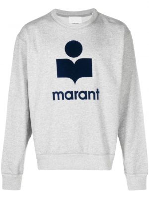 Sweatshirt mit rundhalsausschnitt mit print Marant grau