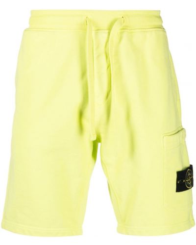 Shorts de sport à imprimé Stone Island jaune