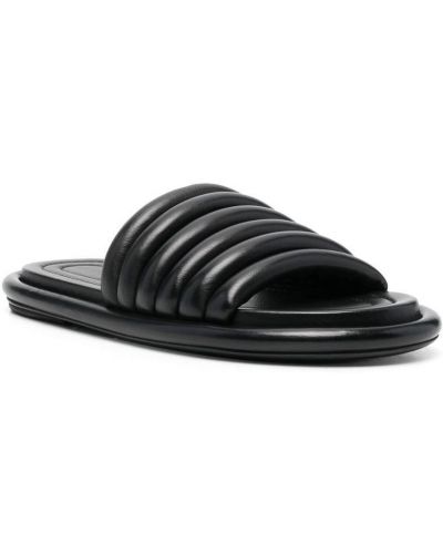 Prošívané kožené sandály Marsèll černé
