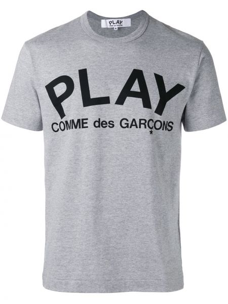 T-krekls Comme Des Garçons Play pelēks