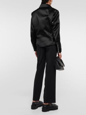 Usnjena jakna iz umetnega usnja Junya Watanabe črna