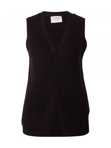 Pletená pletená vesta Sisters Point čierna