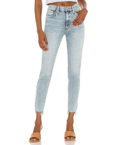 Modré skinny džíny s vysokým pasem Hudson Jeans