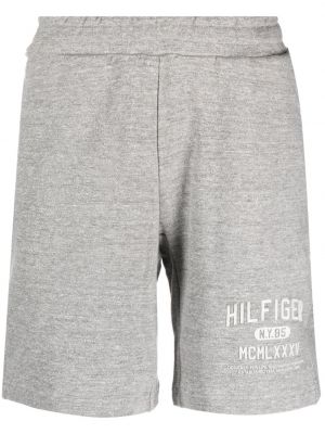 Shorts de sport à imprimé Tommy Hilfiger gris