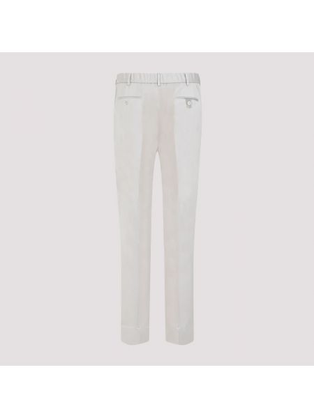 Pantalones con cremallera de algodón Brioni beige