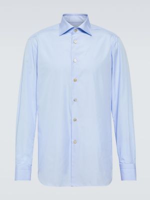 Camicia di cotone Kiton blu