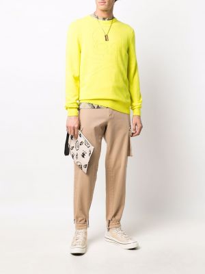 Sweter z kaszmiru Philipp Plein żółty