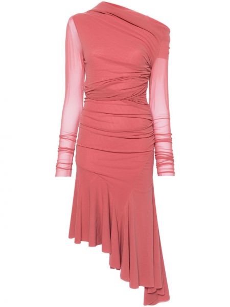 Ασύμμετρη κοκτέιλ φόρεμα Philosophy Di Lorenzo Serafini ροζ