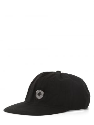 Czarna czapka z daszkiem bawełniana Wellensteyn