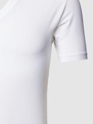 Koszulka z dekoltem w serek Mey biała
