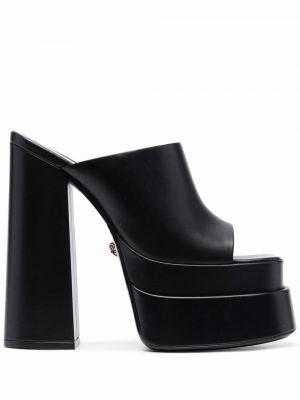 Papuci tip mules cu toc cu toc înalt cu platformă Versace