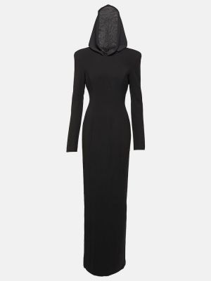 Sukienka długa z kapturem Mã´not czarna