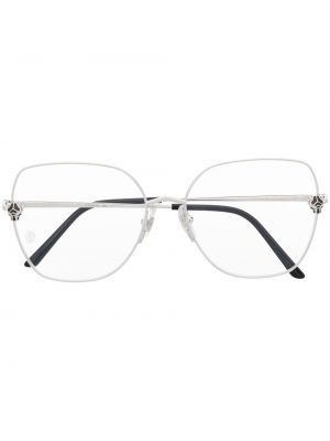 Oversized brýle Cartier Eyewear stříbrné