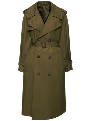 Trench din bumbac Wardrobe.nyc verde