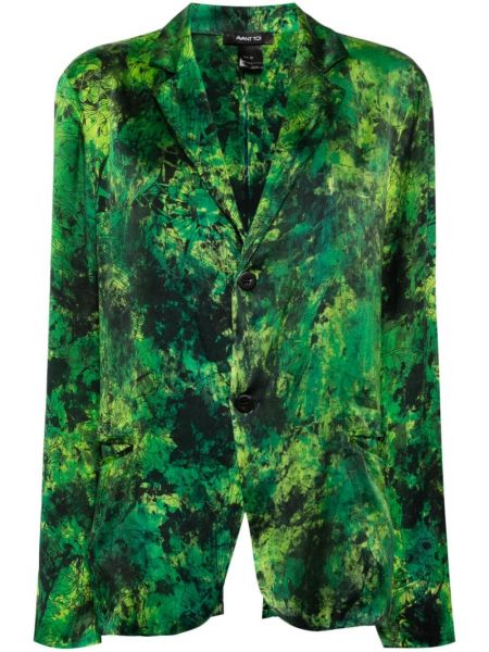 Geblümt seiden blazer mit print Avant Toi grün