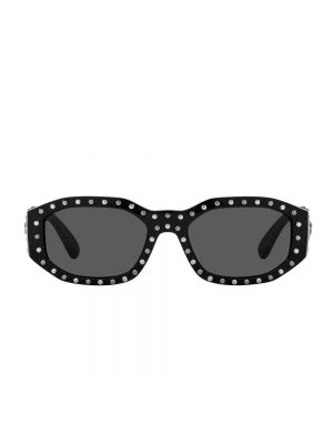 Okulary przeciwsłoneczne z ćwiekami Versace czarne
